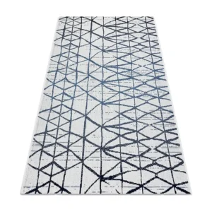Tapijt Sisal SISAL COLOR 47278306 Lijnen, drieho lichtbruin / blauw 200x290 cm