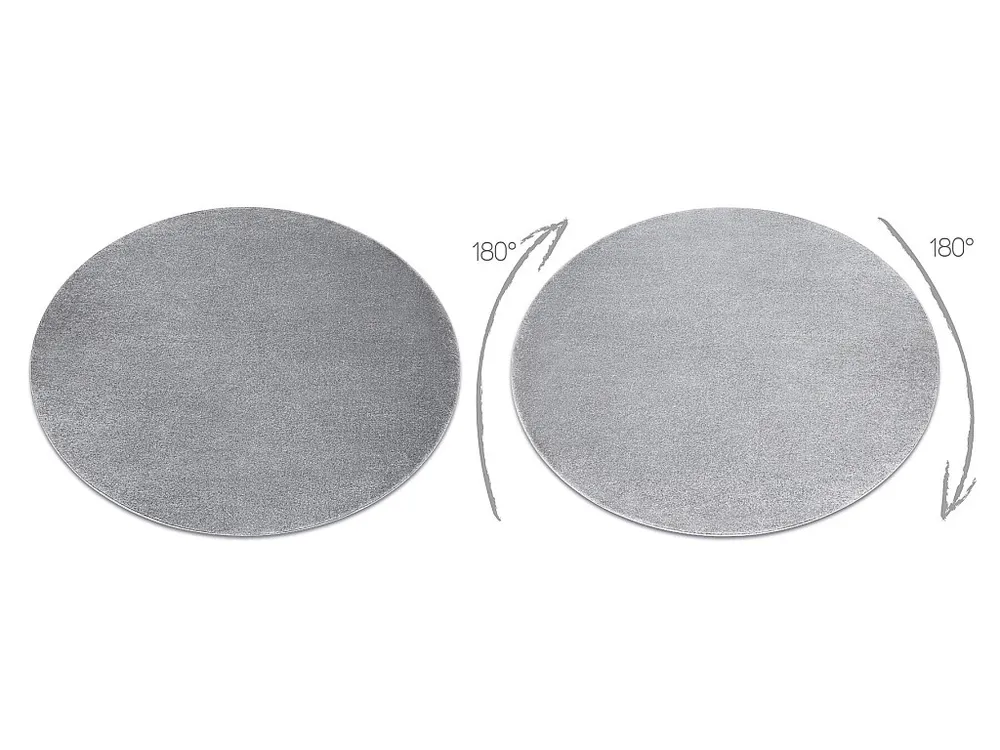 Tapijt SOFTY cirkel uniform, enkele kleur grijs cercle 150 cm