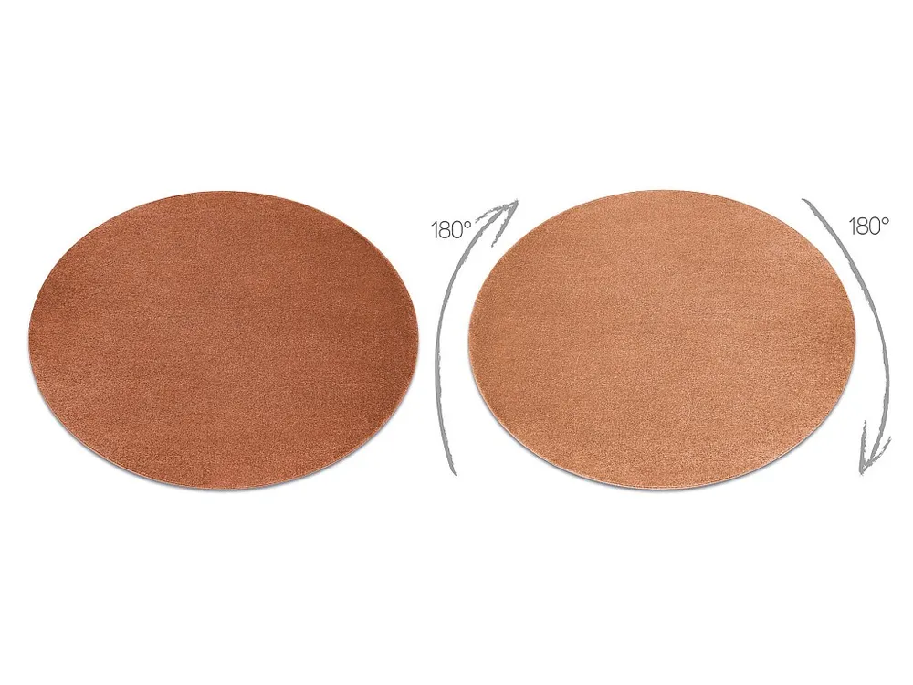 Tapijt SOFTY cirkel uniform, enkele kleur terracotta cercle 120 cm