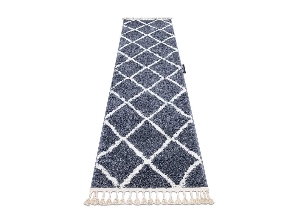 Tapijt, Vloerbekleding BERBER CROSS grijskleuring - voor keuken, naar 80x200 cm