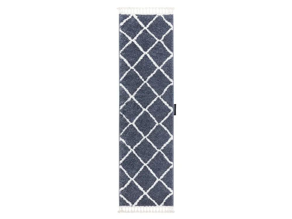 Tapijt, Vloerbekleding BERBER CROSS grijskleuring - voor keuken, naar 80x200 cm