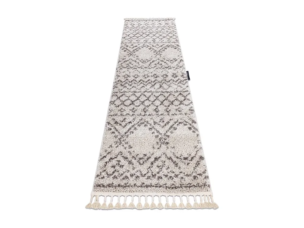 Tapijt, Vloerbekleding BERBER RABAT crème - voor keuken, naar de gang 80x250 cm
