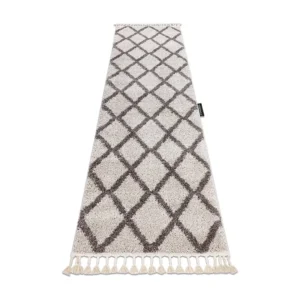Tapijt, Vloerbekleding BERBER TROIK crème - voor keuken, naar de gang 60x200 cm