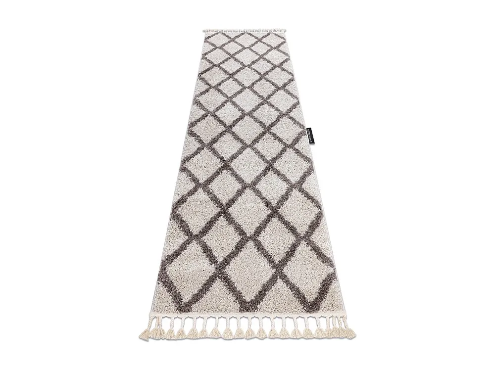 Tapijt, Vloerbekleding BERBER TROIK crème - voor keuken, naar de gang 60x200 cm