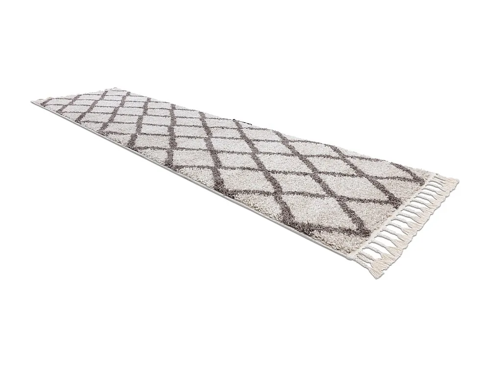 Tapijt, Vloerbekleding BERBER TROIK crème - voor keuken, naar de gang 60x200 cm