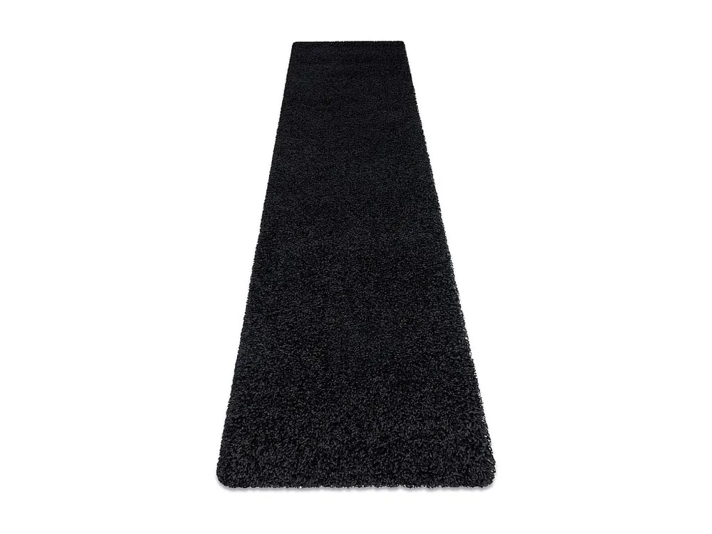 Tapijt, Vloerbekleding SOFFI shaggy 5cm zwart - voor keuken, naar de g 70x300 cm