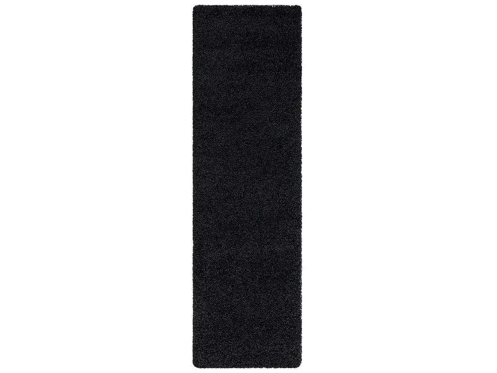 Tapijt, Vloerbekleding SOFFI shaggy 5cm zwart - voor keuken, naar de g 70x300 cm