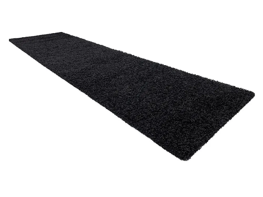 Tapijt, Vloerbekleding SOFFI shaggy 5cm zwart - voor keuken, naar de g 70x300 cm