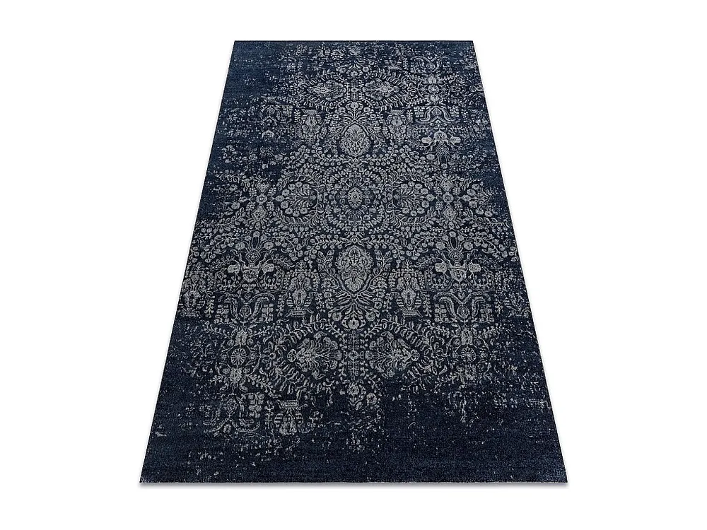 Tapijt Wol JADE 45008/500 Ornament donkerblauw / ecru OSTA 160x230 cm
