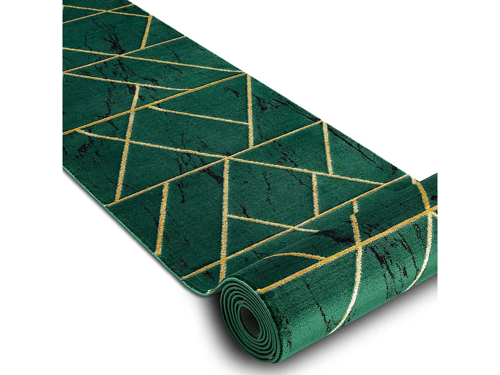Tapijtloper EMERALD exclusief 1012 glamour, stijlvol marmer, geometris 100x800 cm