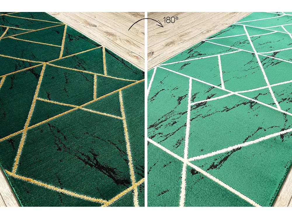 Tapijtloper EMERALD exclusief 1012 glamour, stijlvol marmer, geometris 100x800 cm