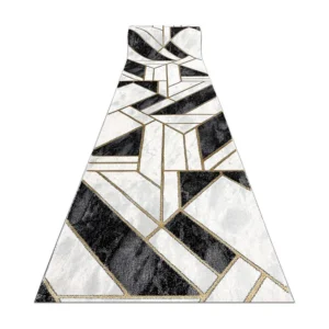 Tapijtloper EMERALD exclusief 1015 glamour, stijlvol marmer, geometris 100x120 cm