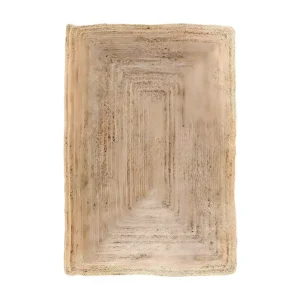 Tapis de Salon Rectangulaire Bombay, Marron, 90x60x1 cm, EPIKASA