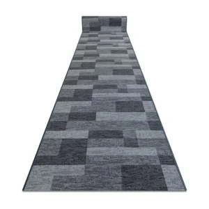 Vloerbekleding met natuurrubber bekleed ICONA grijskleuring 80cm 80x400 cm
