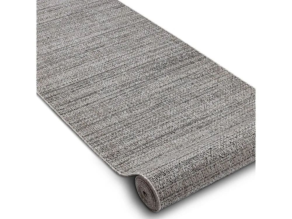 Vloerbekleding SISAL FLOORLUX patroon 20389 zilver / zwart 120x420 cm