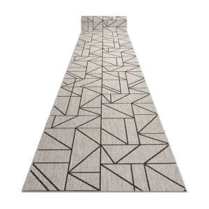 Vloerbekleding SISAL FLOORLUX patroon 20605 Driehoek, GEOMETRISCH zilv 120x180 cm