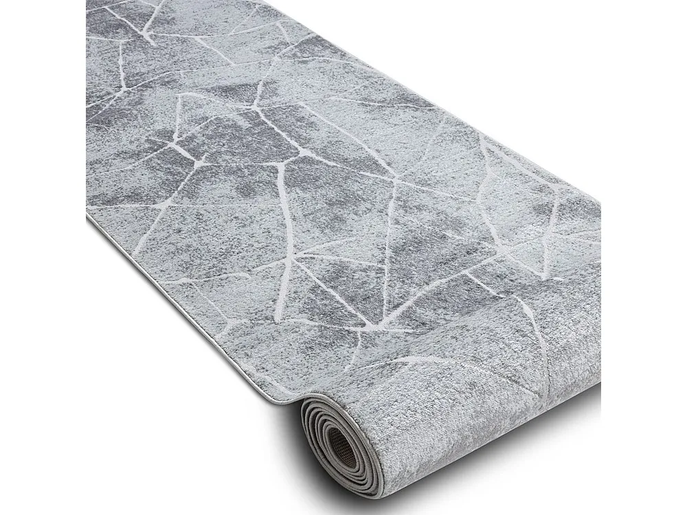 Vloerbekleding Structureel MEFE 2783 marmeren , twee poolhoogte , grij 60x180 cm