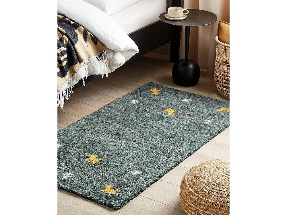Vloerkleed gabbeh groen 80 x 150 cm CALTI