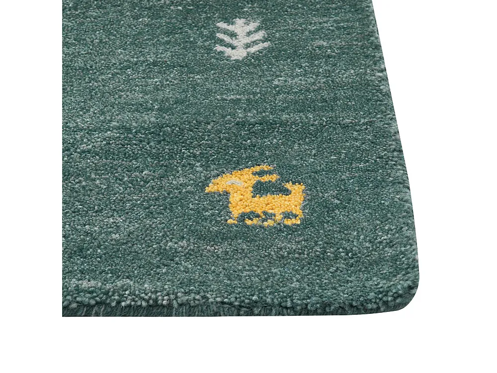 Vloerkleed gabbeh groen 80 x 150 cm CALTI