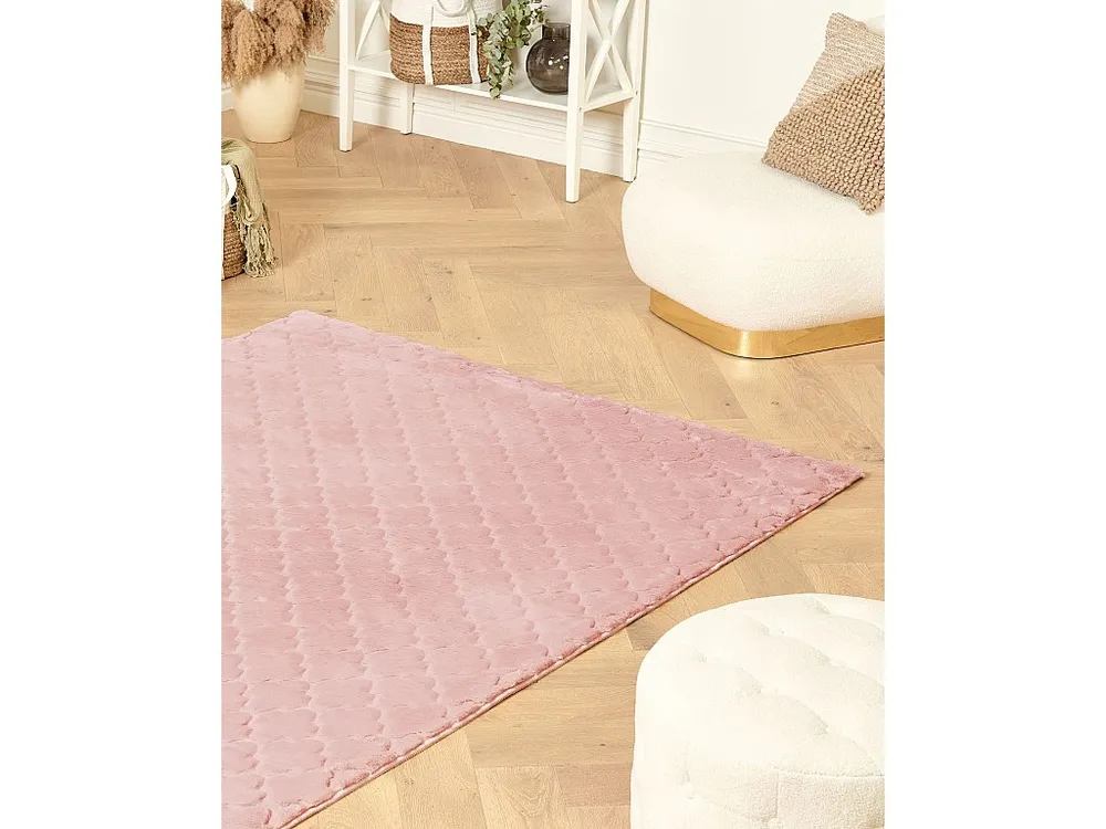 Vloerkleed kunstbont roze 160 x 230 cm GHARO
