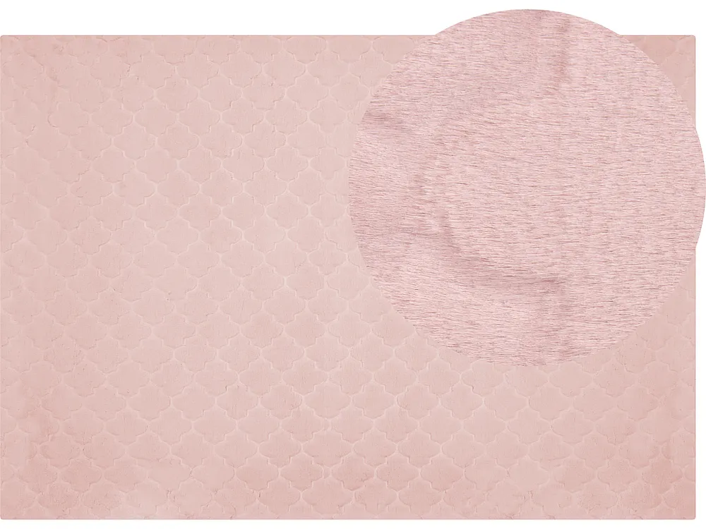 Vloerkleed kunstbont roze 160 x 230 cm GHARO