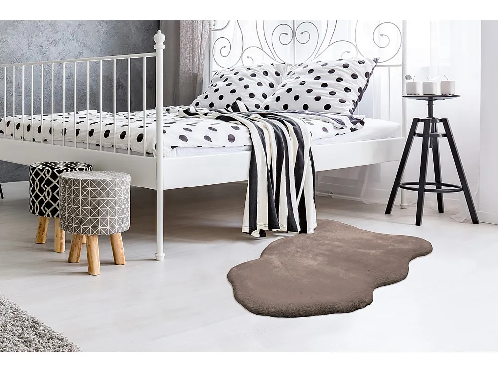 Vloerkleed - Rabbit zacht dubbele schapenvacht 825 Taupe 60cm x 90cm