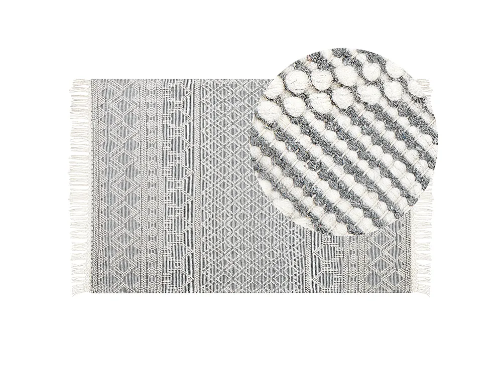 Vloerkleed wol beige/grijs 200 x 300 SOLHAN