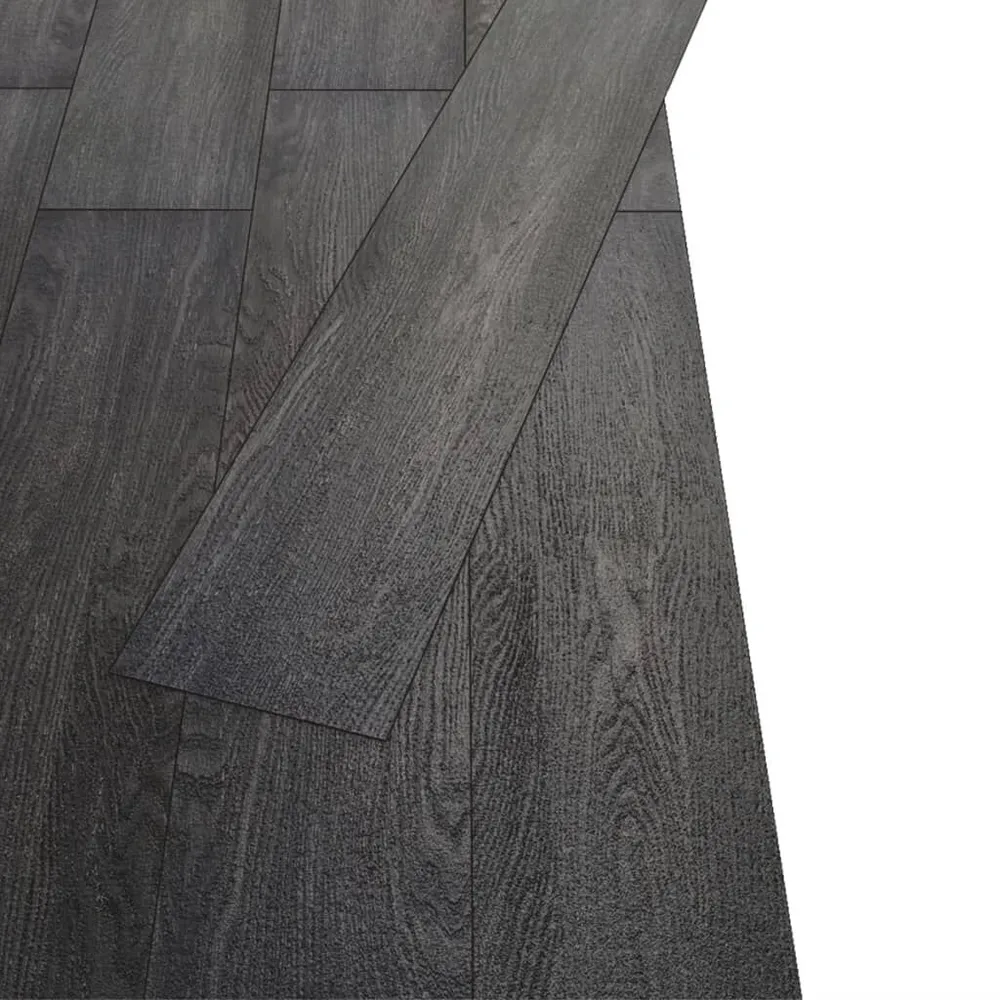 Vloerplanken niet-zelfklevend 5,26 m² 2 mm VINYL zwart en wit