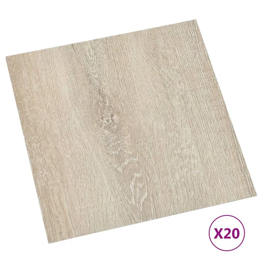 Vloerplanken 20 st zelfklevend 1,86 m² PVC lichtbruin