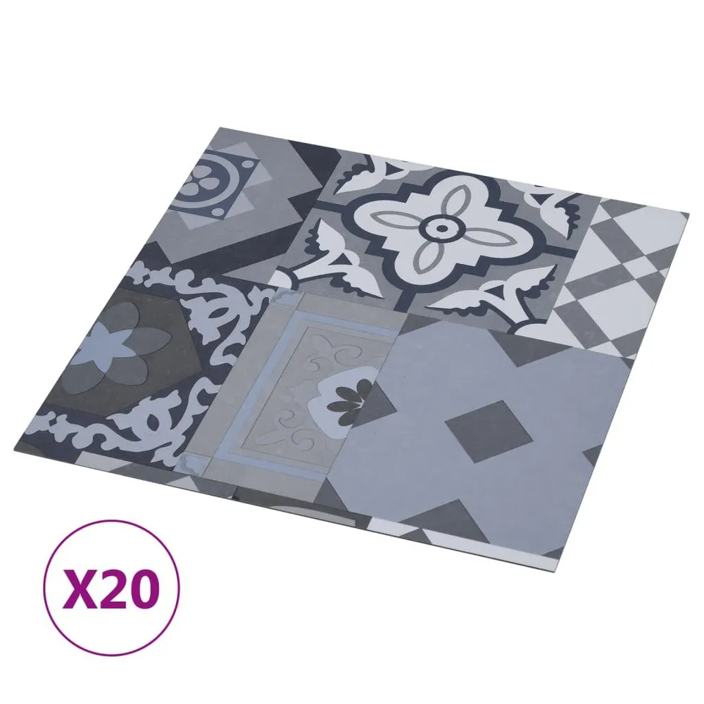 Vloerplanken 20 st zelfklevend 1,86 m² VINYL gekleurd patroon