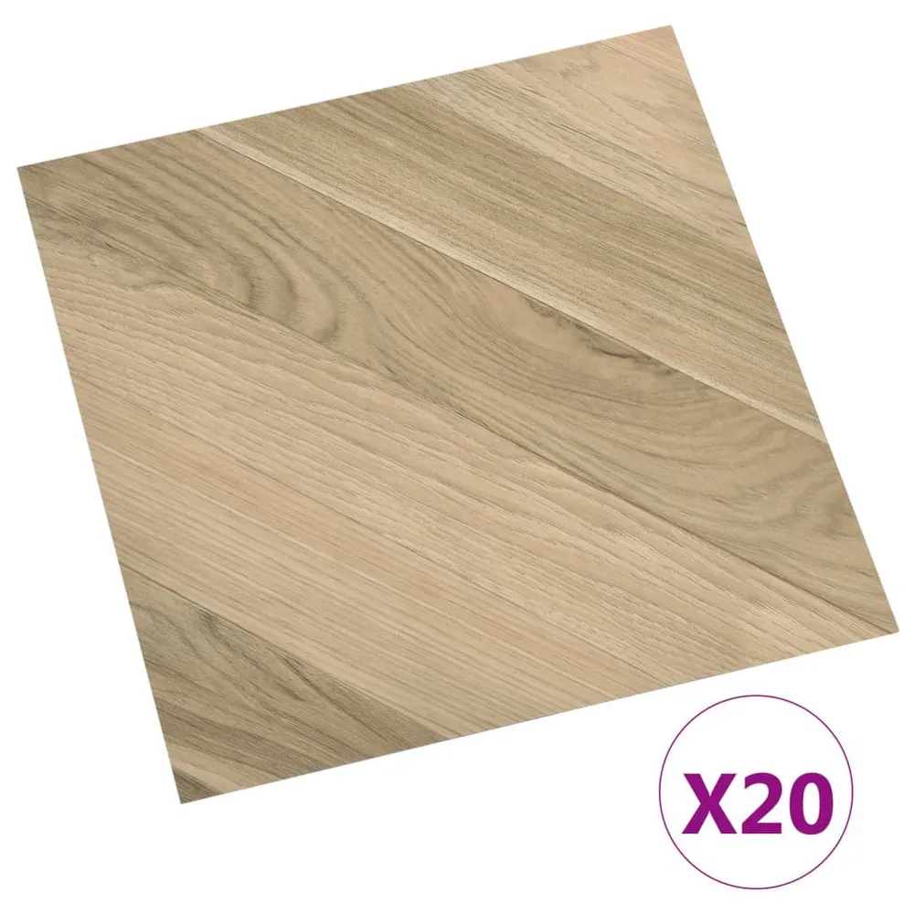 Vloerplanken 20 st zelfklevend 1,86 m² VINYL gestreept bruin