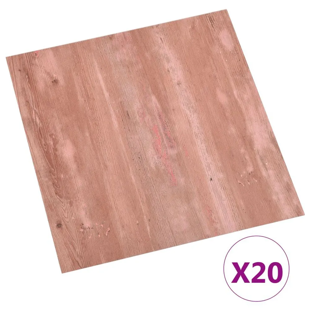 Vloerplanken 20 st zelfklevend 1,86 m² VINYL rood
