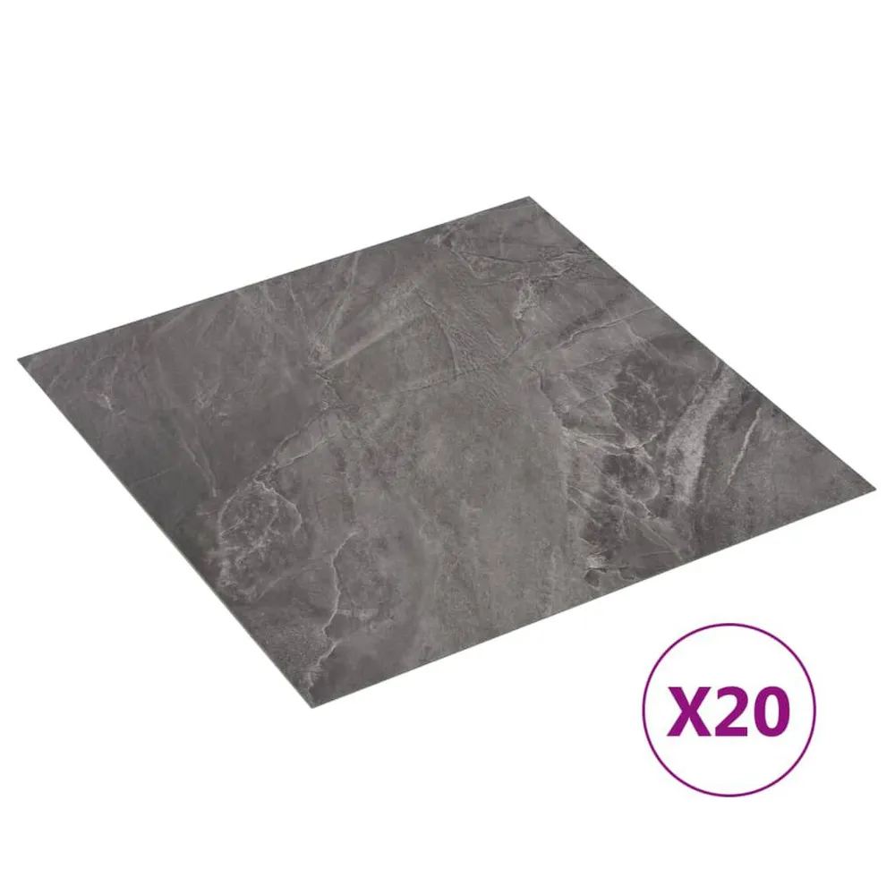 Vloerplanken 20 st zelfklevend 1,86 m² VINYL zwart patroon