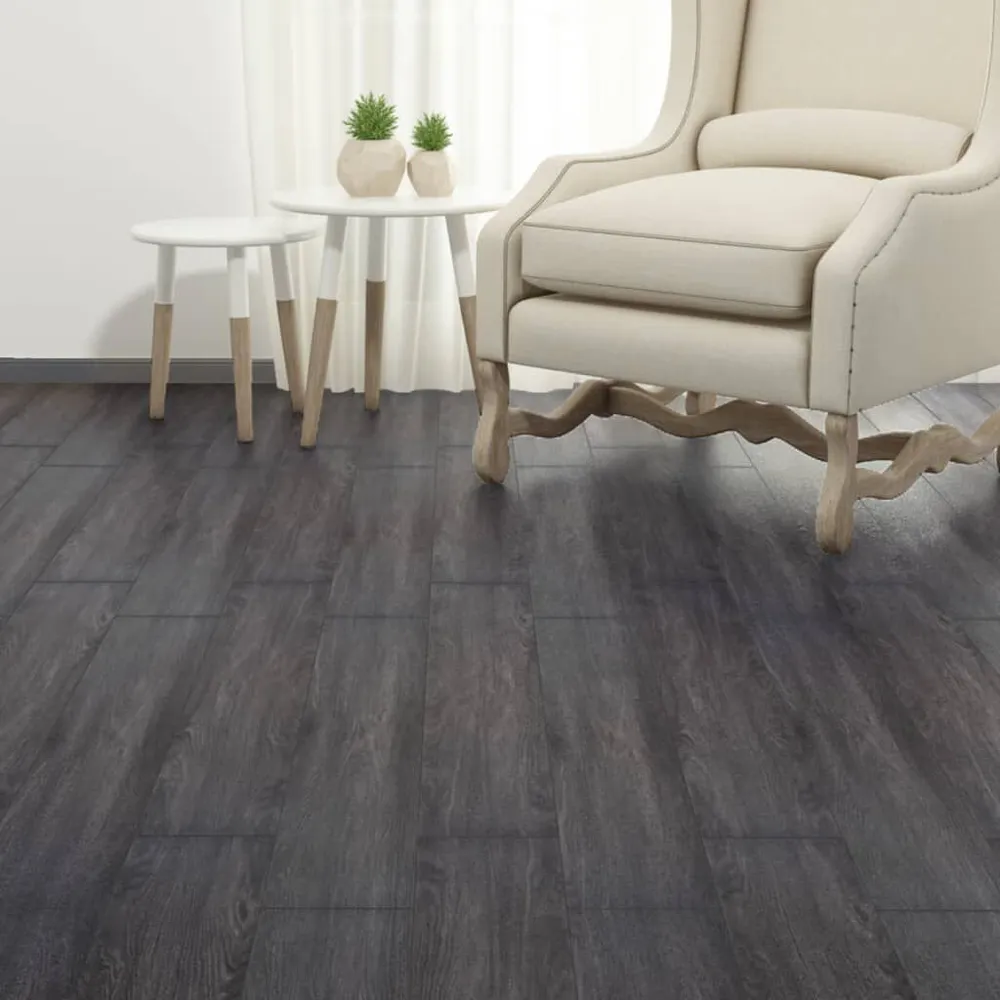 Vloerplanken zelfklevend 5,21 m² 2 mm VINYL zwart en wit