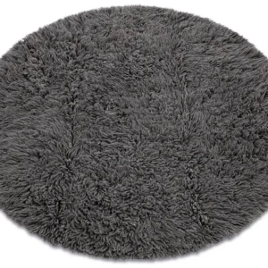 Vlokjes wol ROND grijs cercle 180 cm
