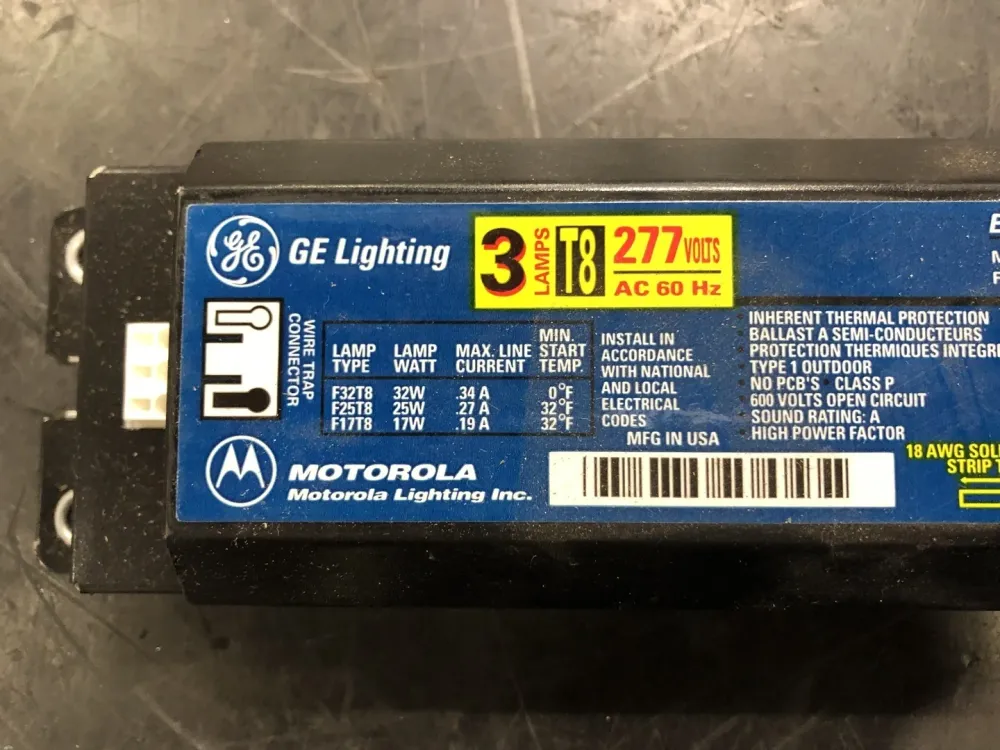 Electronic Ballast G3--T8-277 3 Lamps T8 277 Volts AC 60Hz - Incl. Garantie