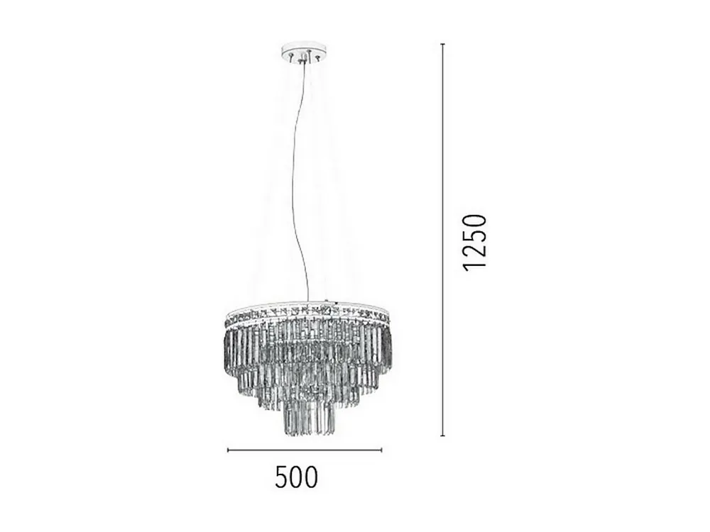 Energiezuinige LED Aurora Hanglamp, Zwart, 50x50x125 cm, EPIKASA