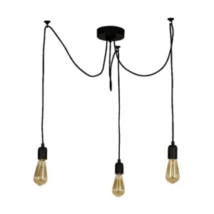 Gecertificeerd IP44 Andria Hanglamp, Zwart, 180 x 180 x 93 cm, EPIKASA