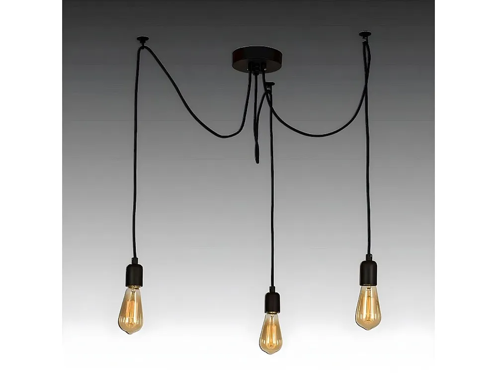 Gecertificeerd IP44 Andria Hanglamp, Zwart, 180 x 180 x 93 cm, EPIKASA