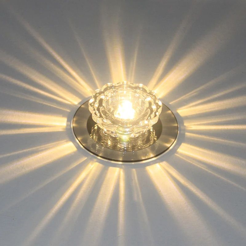 Geschulpte inbouwplafondlamp Minimalistisch kristalhelder inbouwarmatuur voor gang | Snel Leverbaar