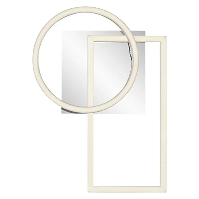 Just Light Led-plafondlamp - 18 W, l x b x h: 26 x 37 x 7,1 cm, Knus wit