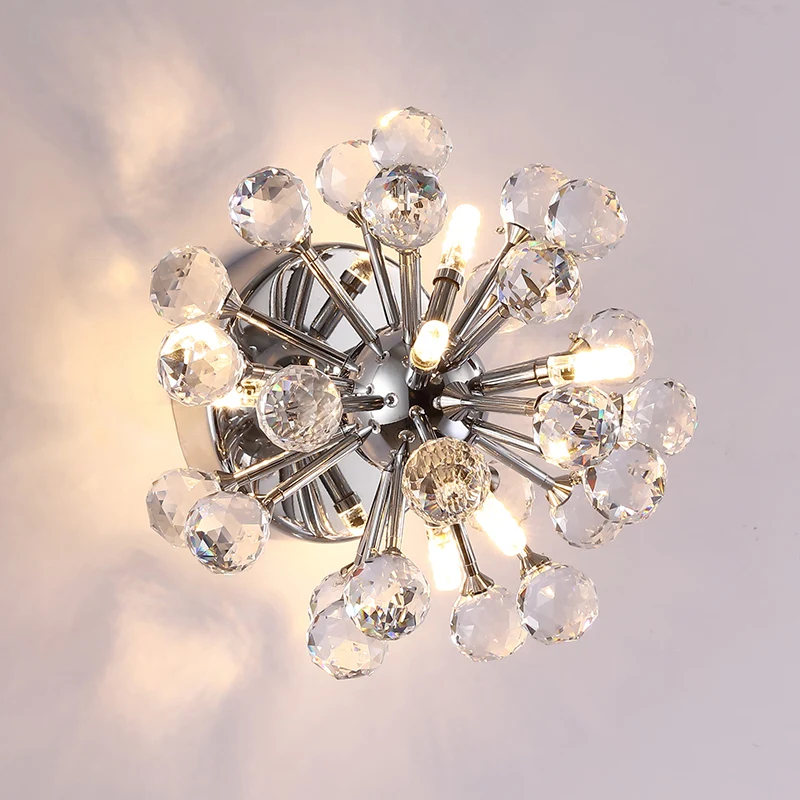 Sputnik Flushmount Light Crystal Ball Ceiling Light Polished Verchroomd | Snel Leverbaar Clear