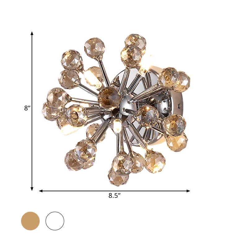 Sputnik Flushmount Light Crystal Ball Ceiling Light Polished Verchroomd | Snel Leverbaar Clear