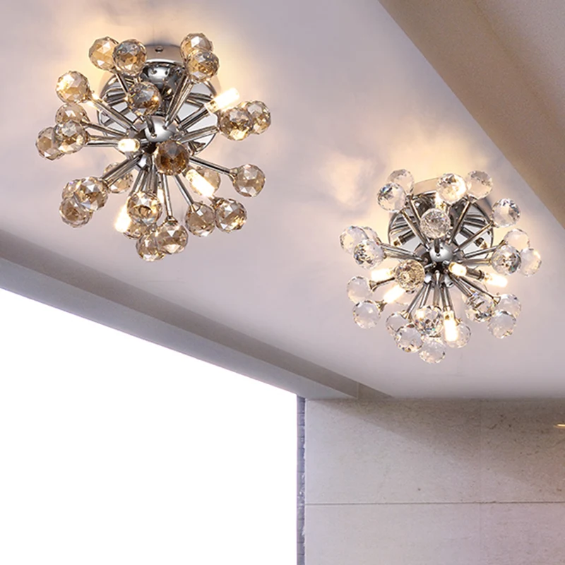 Sputnik Flushmount Light Crystal Ball Ceiling Light Polished Verchroomd | Snel Leverbaar Clear