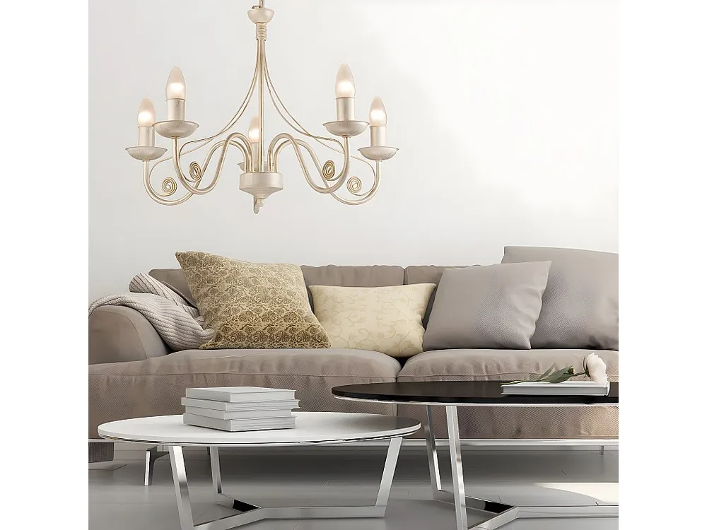 Suspension Donato, Blanc, 57x57x72 cm, EPIKASA - Incl. Garantie