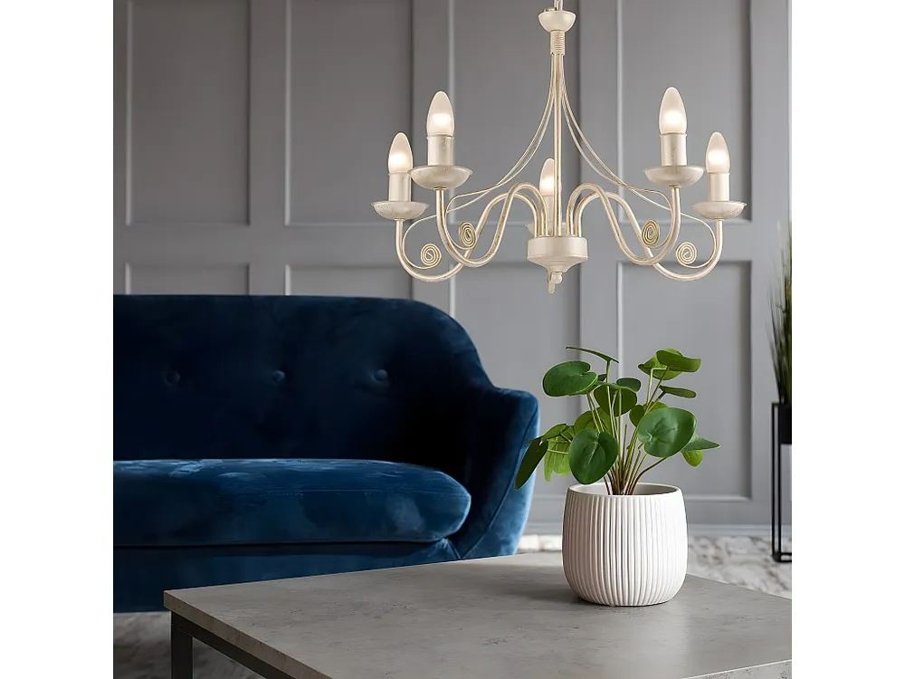 Suspension Donato, Blanc, 57x57x72 cm, EPIKASA - Incl. Garantie