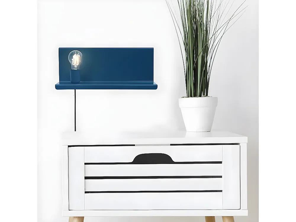 Taranto Wandlamp, Blauw, 40 x 14 x 17 cm, EPIKASA