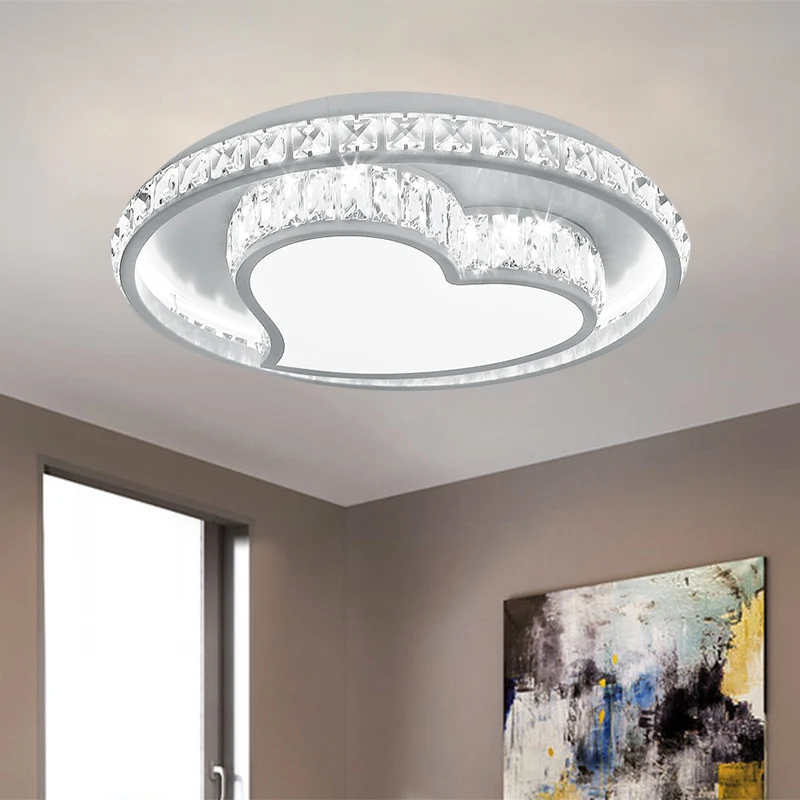Vlinder/Loving Heart Inbouw hedendaagse heldere kristallen blokken LED wit plafondmontage armatuur - Met Dimfunctie