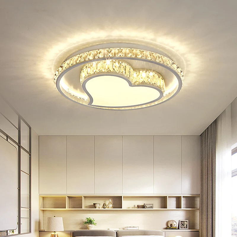 Vlinder/Loving Heart Inbouw hedendaagse heldere kristallen blokken LED wit plafondmontage armatuur - Met Dimfunctie