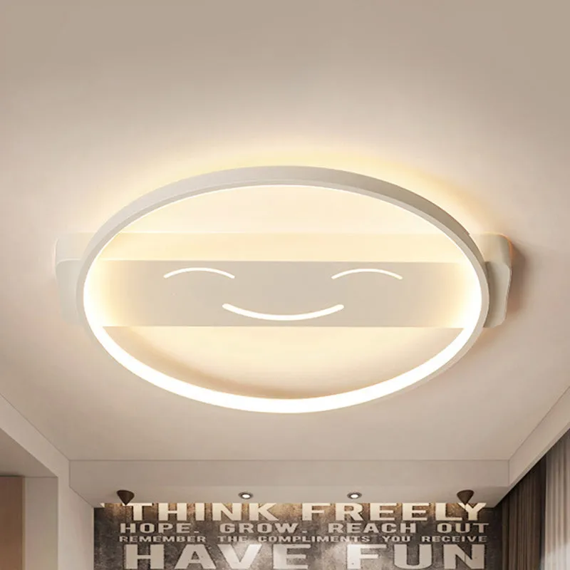Industrieel Retro Acryl glimlachend gezicht plafondlamp eigentijds inbouwlicht wit voor eetkamer